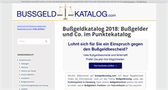 Desktop Screenshot of bussgeldkatalog.com